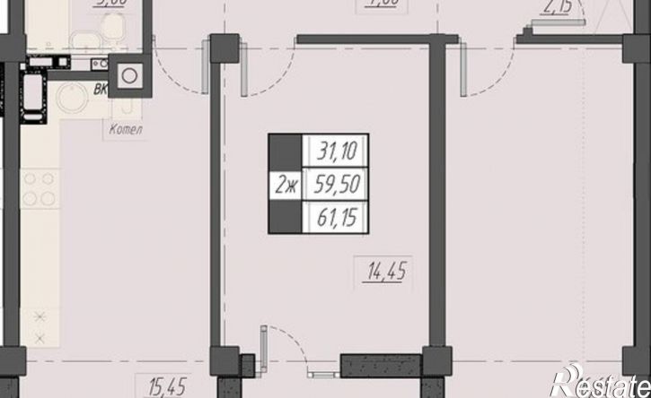 2-комн квартира в новом доме ул Егоршина, 6а,  д. 6а