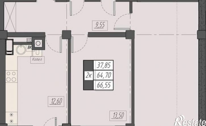 2-комн квартира в новом доме ул Егоршина, 6а,  д. 6а
