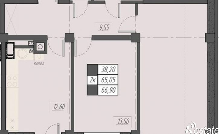 2-комн квартира в новом доме ул Егоршина, 6а,  д. 6а