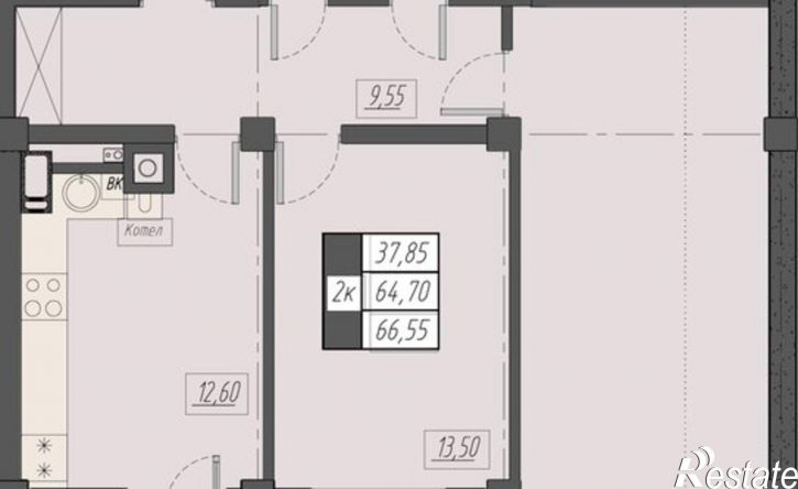 2-комн квартира улица Егоршина, 9к3