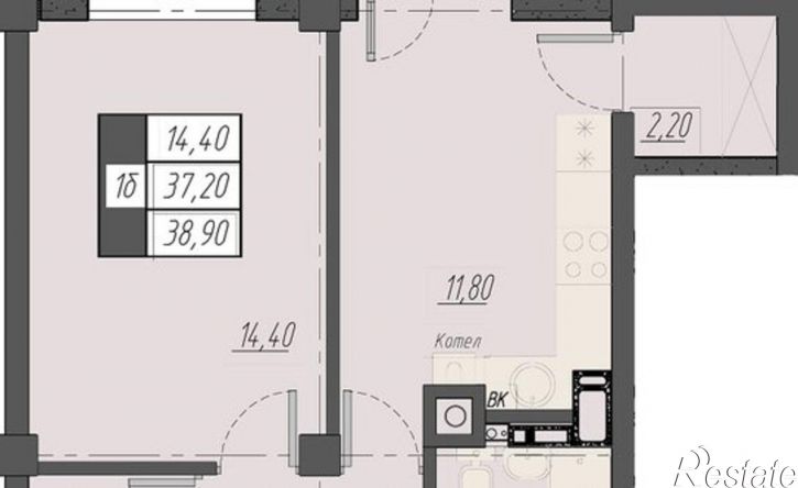 1-комн квартира в новом доме ул Егоршина, 6а,  д. 6а