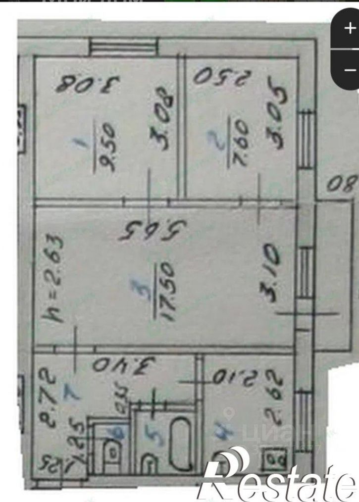 3-комн квартира Московская улица, 78 к3,  д. 78 к3