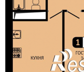 1-комн, 40 кв м, этаж 9/10 улица Ермолова, 28А