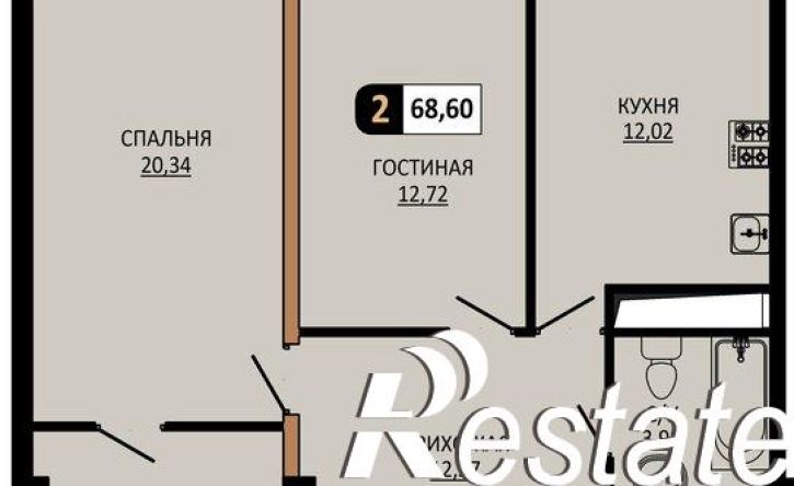 2-комн квартира в новом доме улица Ермолова, 28,  д. 28
